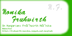 monika fruhwirth business card